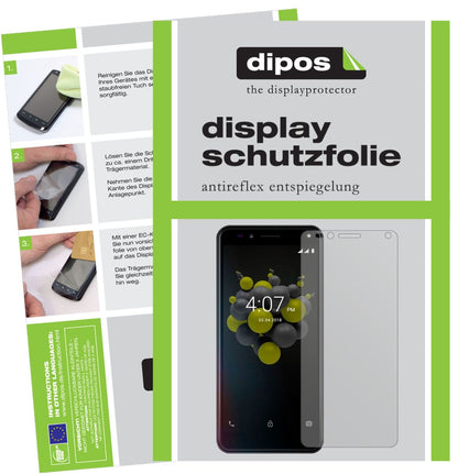 AllviewA9 Plus mit aufgebrachter dipos Displayschutzfolie, die lästige Fingerabdrücke minimiert