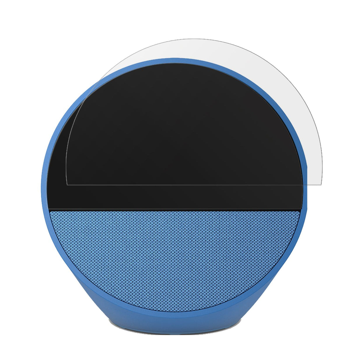 AmazonEcho Spot 2024 mit aufgebrachter dipos Displayschutzfolie, die lästige Fingerabdrücke minimiert