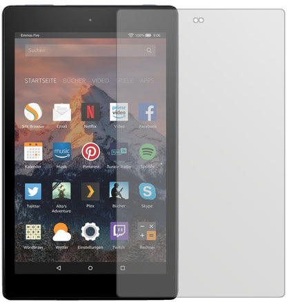 AmazonFire HD 8 (2020) mit aufgebrachter dipos Displayschutzfolie, die lästige Fingerabdrücke minimiert