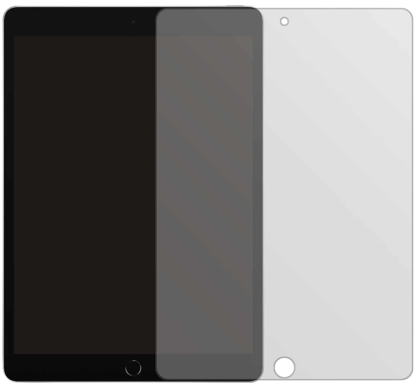 AppleiPad 10.2 Zoll (2021) mit aufgebrachter dipos Displayschutzfolie, die lästige Fingerabdrücke minimiert