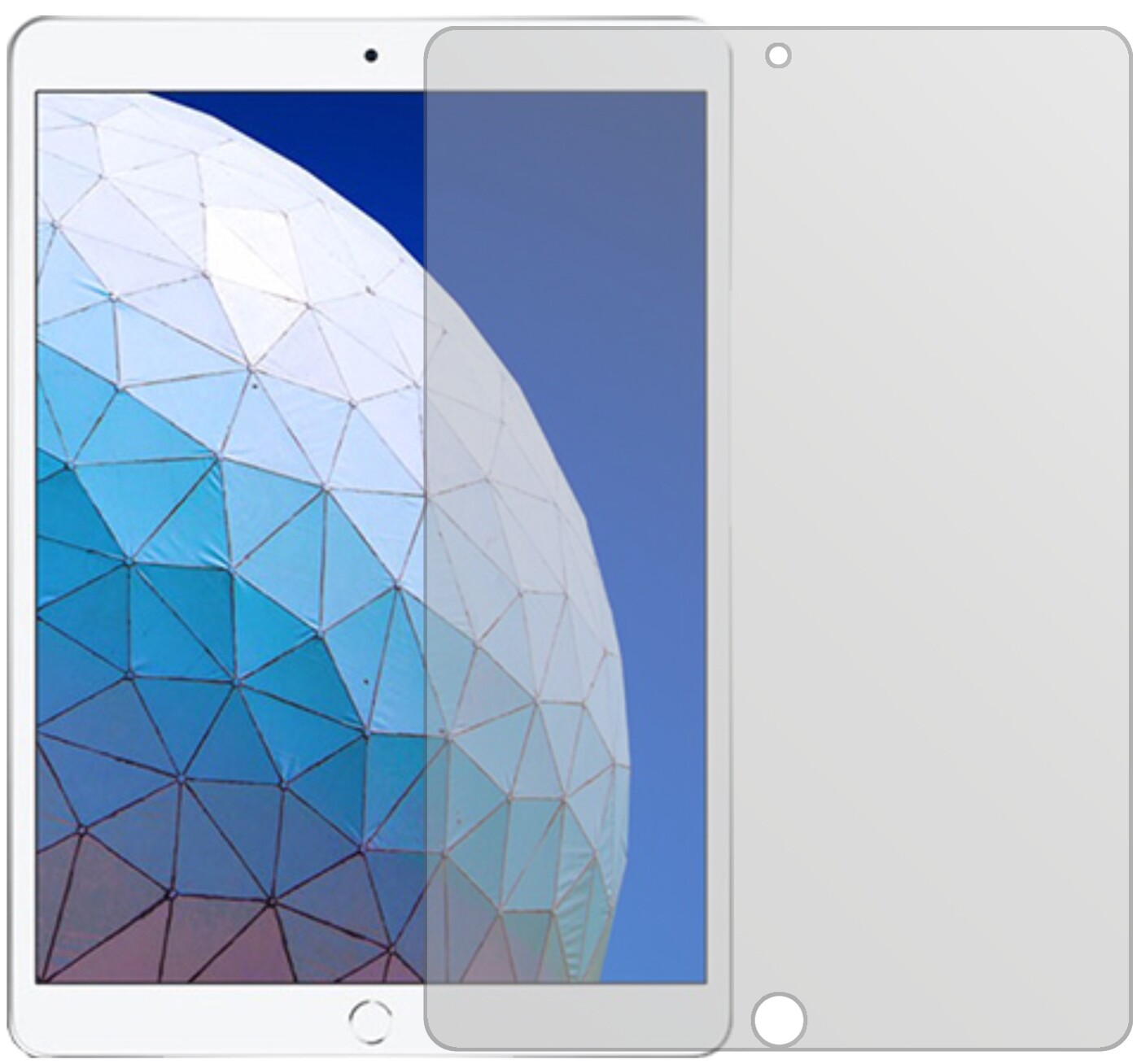 AppleiPad Air (2019) 10.5 Zoll mit aufgebrachter dipos Displayschutzfolie, die lästige Fingerabdrücke minimiert