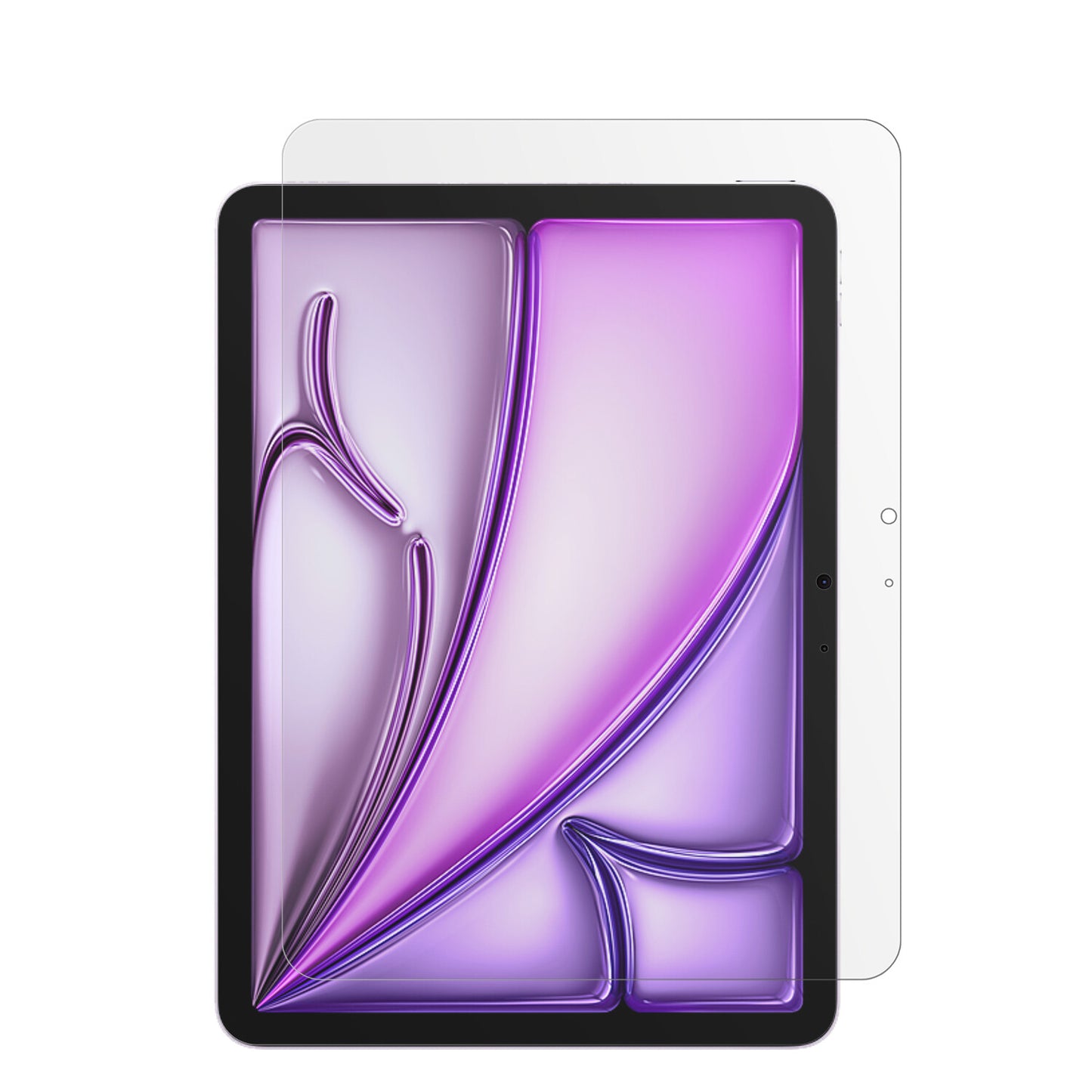 AppleiPad Air M2 11 Zoll mit aufgebrachter dipos Displayschutzfolie, die lästige Fingerabdrücke minimiert