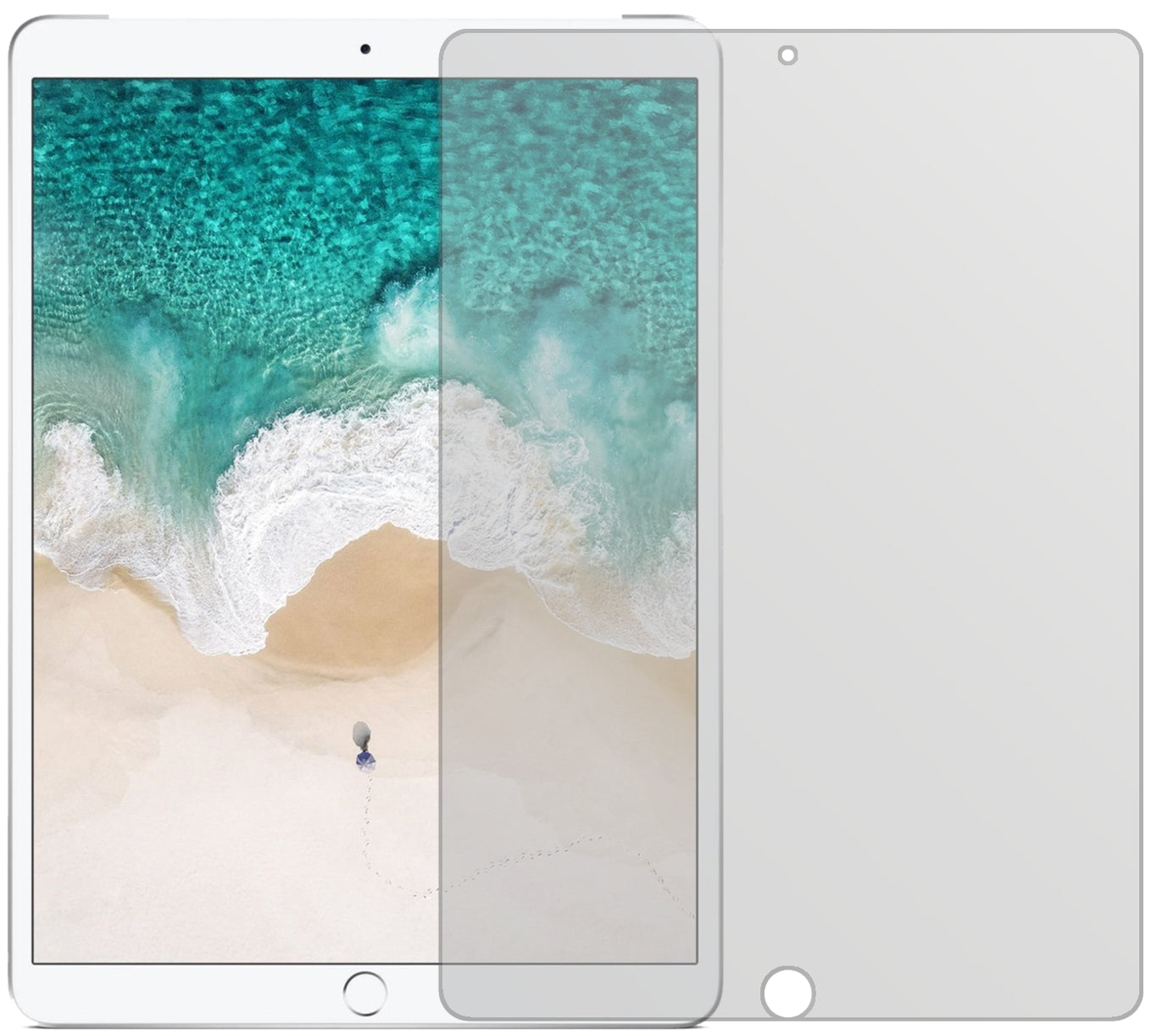 AppleiPad Pro 10,5 Zoll mit aufgebrachter dipos Displayschutzfolie, die lästige Fingerabdrücke minimiert