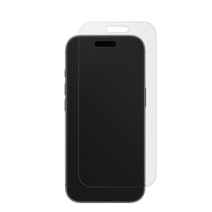 AppleiPhone 17 Pro mit aufgebrachter dipos Displayschutzfolie, die lästige Fingerabdrücke minimiert