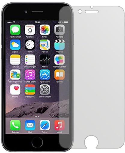 AppleiPhone 6 / 6S / 7 mit aufgebrachter dipos Displayschutzfolie, die lästige Fingerabdrücke minimiert
