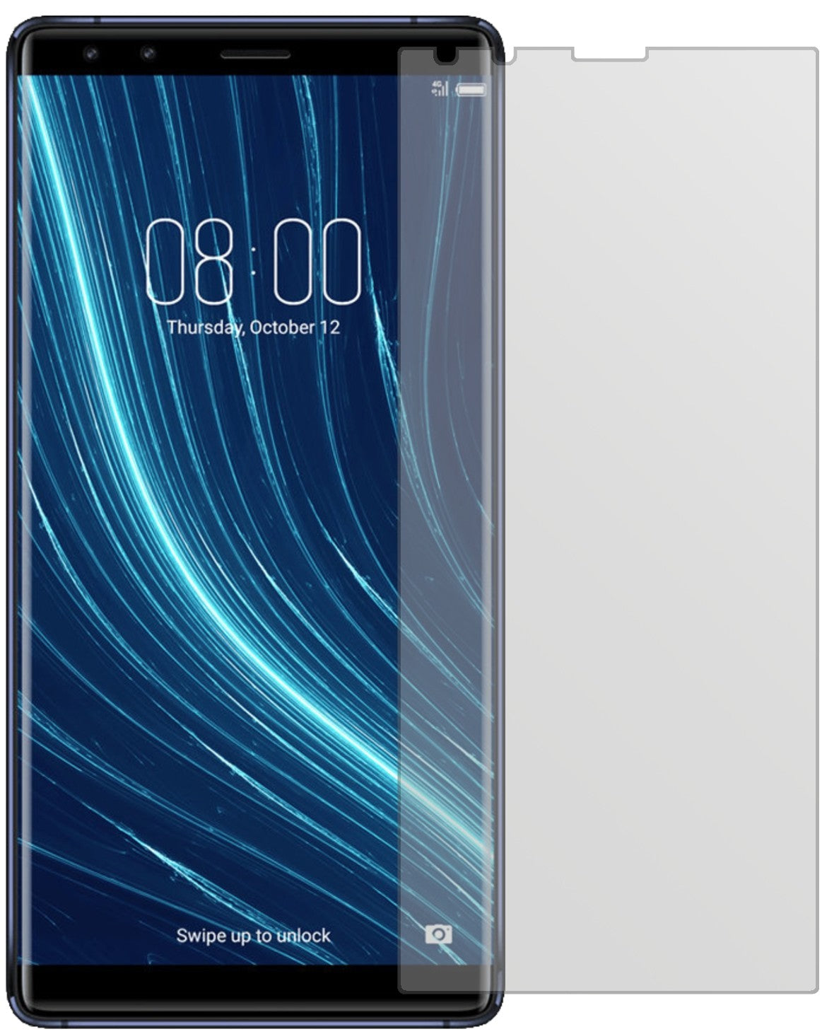 ArchosDiamond Omega mit aufgebrachter dipos Displayschutzfolie, die lästige Fingerabdrücke minimiert