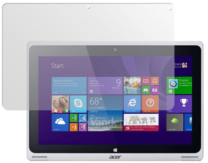 Aspire Switch 10 FHDAcer mit aufgebrachter dipos Displayschutzfolie, die lästige Fingerabdrücke minimiert