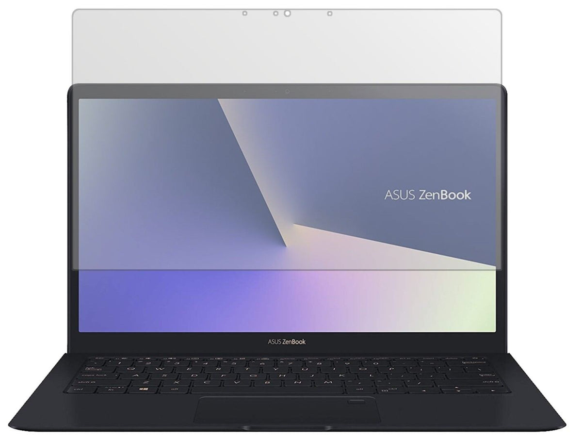 AsusZenBook S UX391UA mit aufgebrachter dipos Displayschutzfolie, die lästige Fingerabdrücke minimiert
