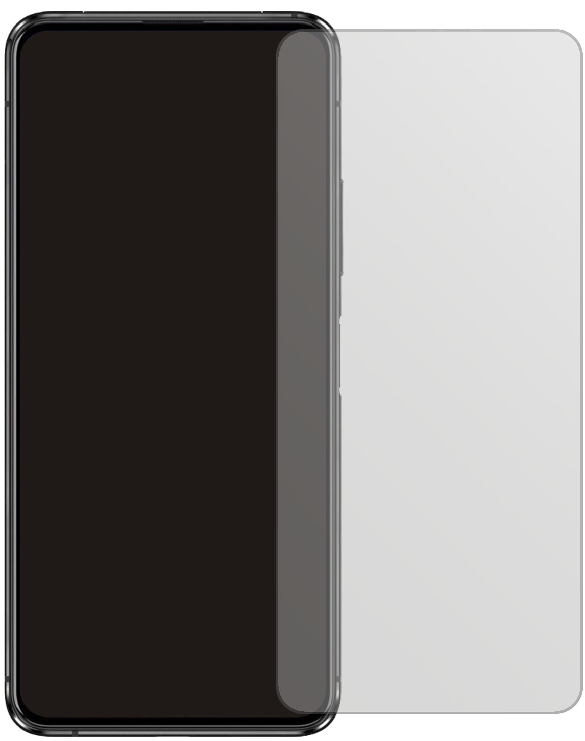 AsusZenfone 7 Pro mit aufgebrachter dipos Displayschutzfolie, die lästige Fingerabdrücke minimiert