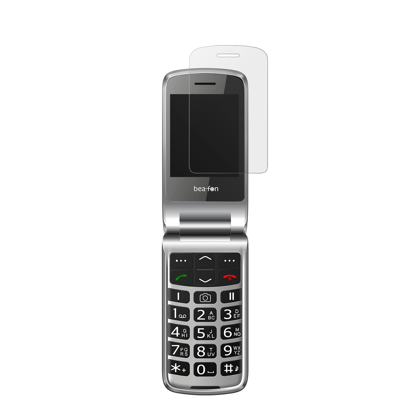 BeafonSL605 mit aufgebrachter dipos Displayschutzfolie, die lästige Fingerabdrücke minimiert