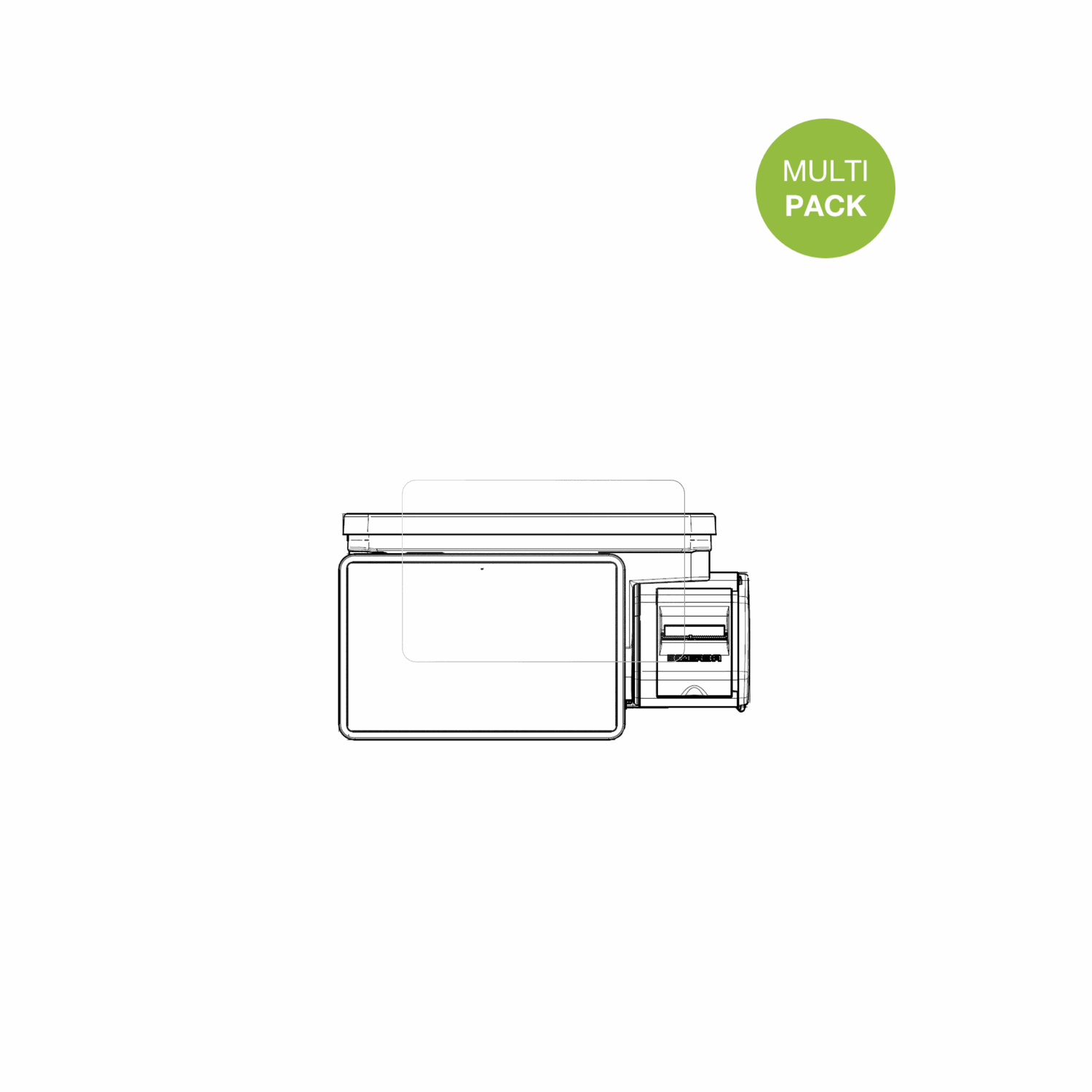 BizerbaQ1 pro 100 12.1 Zoll mit aufgebrachter dipos Displayschutzfolie, die lästige Fingerabdrücke minimiert