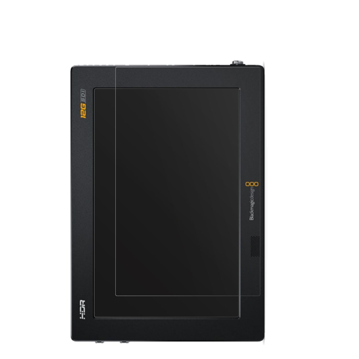 BlackmagicVideo Assist 12G HDR mit aufgebrachter dipos Displayschutzfolie, die lästige Fingerabdrücke minimiert