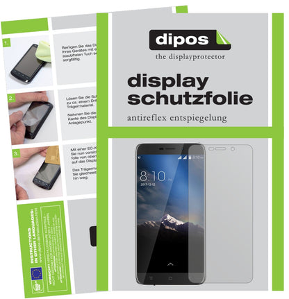 BlackviewA10 mit aufgebrachter dipos Displayschutzfolie, die lästige Fingerabdrücke minimiert