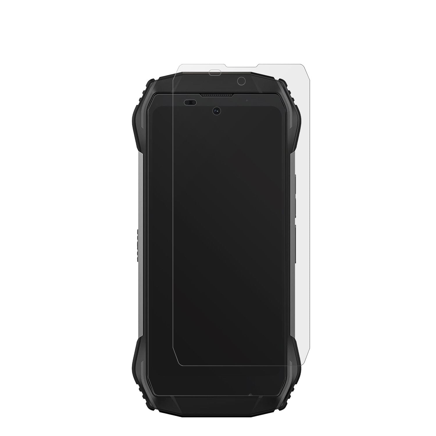 BlackviewN6000 Mini mit aufgebrachter dipos Displayschutzfolie, die lästige Fingerabdrücke minimiert