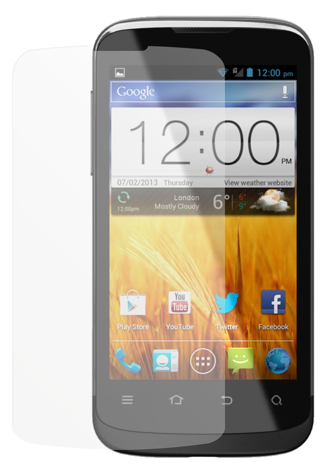 Blade 3ZTE mit aufgebrachter dipos Displayschutzfolie, die lästige Fingerabdrücke minimiert