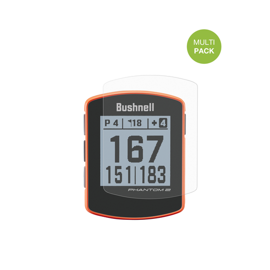BushnellPhantom 2 mit aufgebrachter dipos Displayschutzfolie, die lästige Fingerabdrücke minimiert