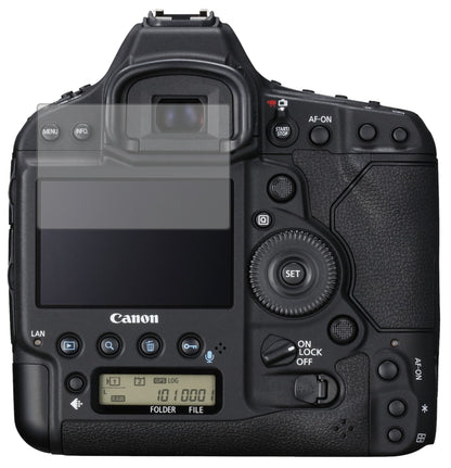 CanonEOS-1D X Mark III mit aufgebrachter dipos Displayschutzfolie, die lästige Fingerabdrücke minimiert