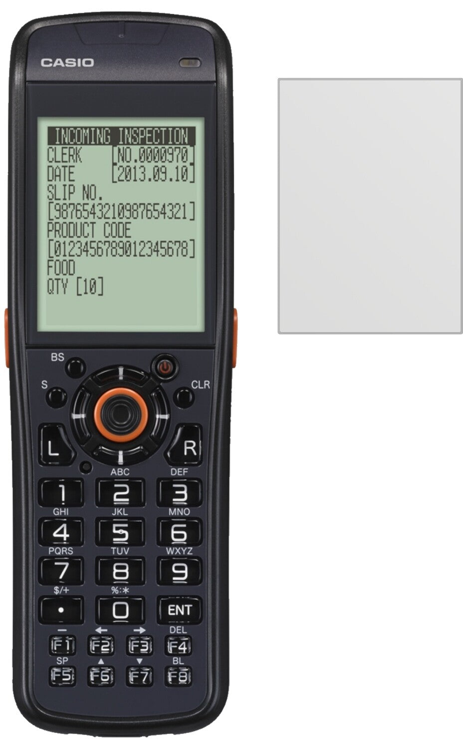 CasioDT-970 mit aufgebrachter dipos Displayschutzfolie, die lästige Fingerabdrücke minimiert