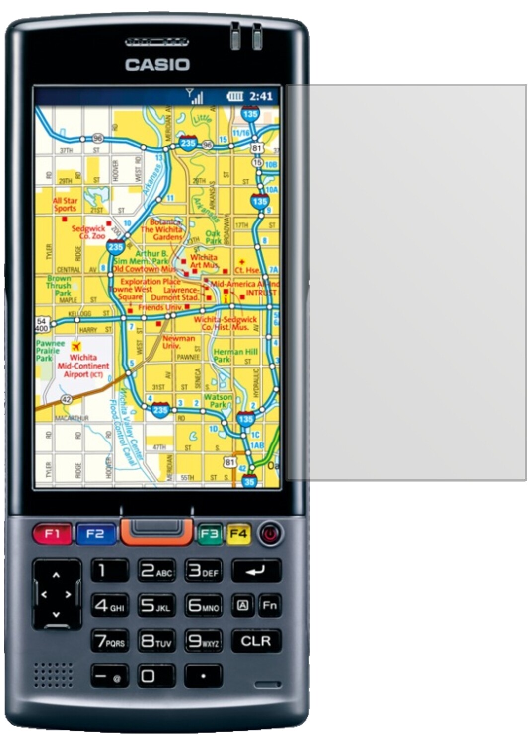 CasioIT-G500 mit aufgebrachter dipos Displayschutzfolie, die lästige Fingerabdrücke minimiert