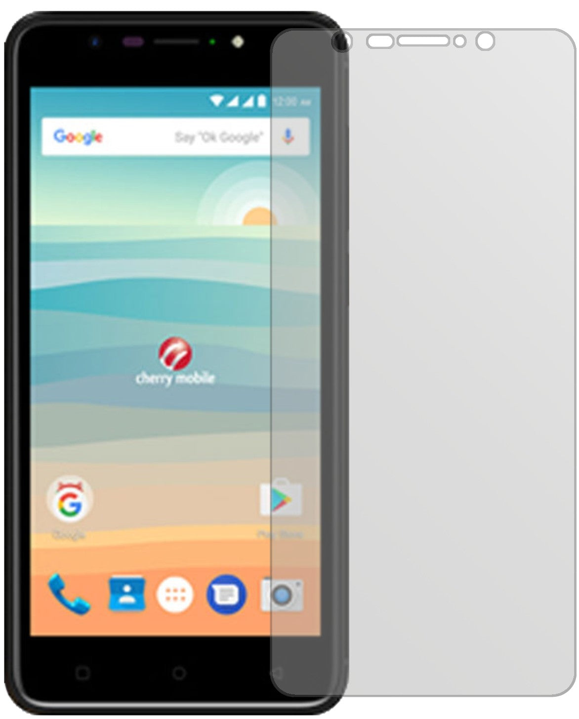 CherryMobile Flare S6 mit aufgebrachter dipos Displayschutzfolie, die lästige Fingerabdrücke minimiert