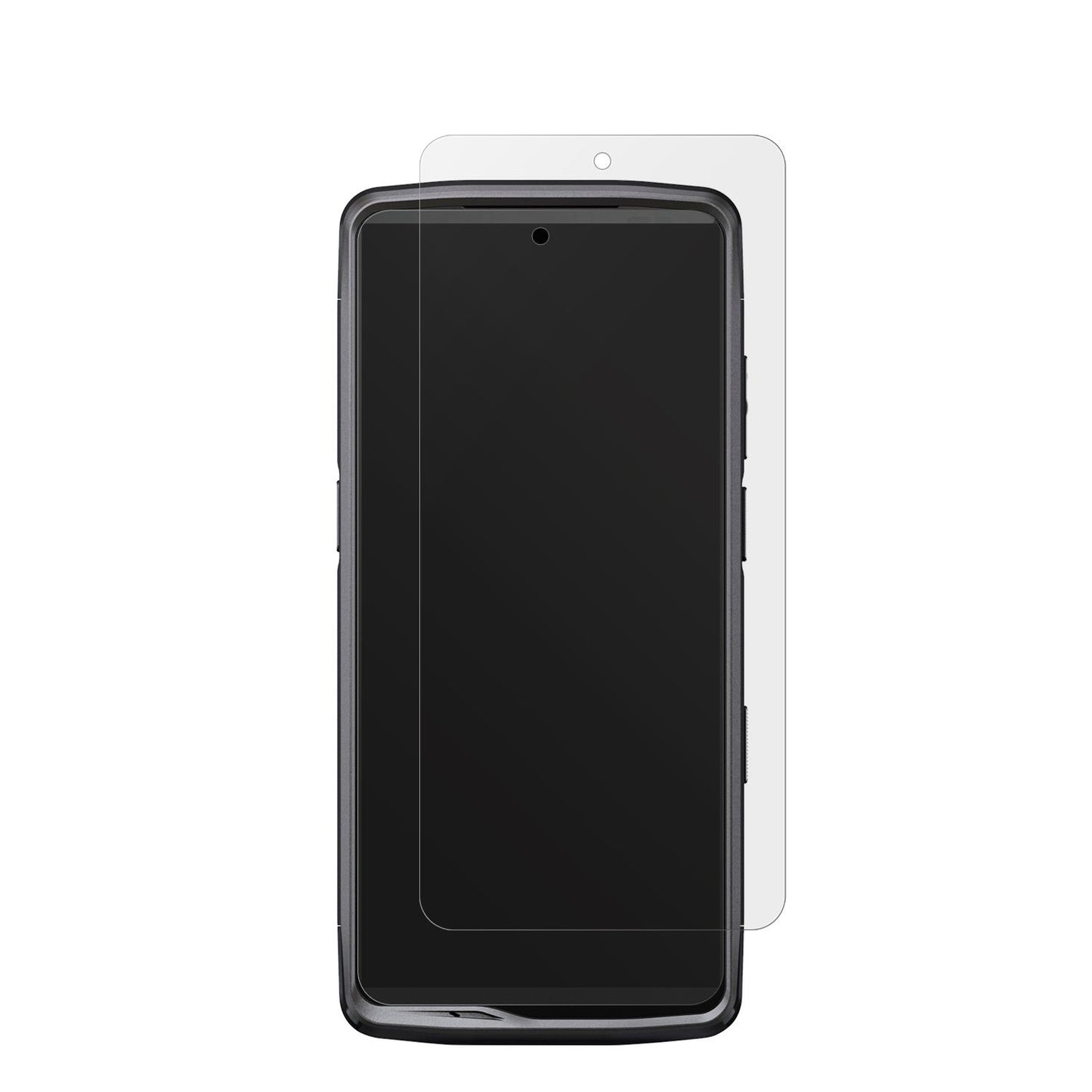CrosscallStellar M6E mit aufgebrachter dipos Displayschutzfolie, die lästige Fingerabdrücke minimiert