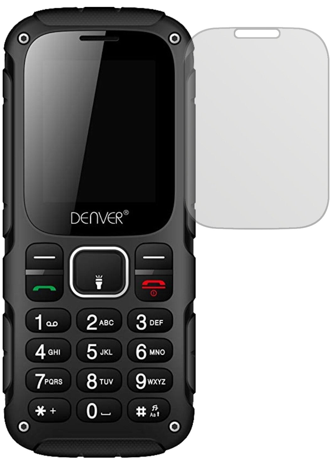DENVERWAS-18110M mit aufgebrachter dipos Displayschutzfolie, die lästige Fingerabdrücke minimiert