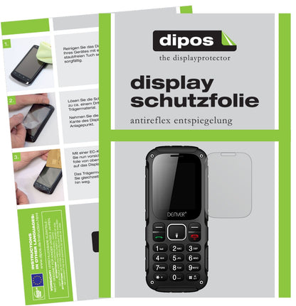 DENVERWAS-18110M mit aufgebrachter dipos Displayschutzfolie, die lästige Fingerabdrücke minimiert