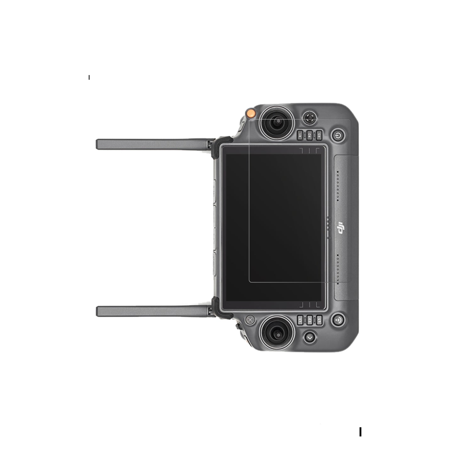 DJIRC Plus 2 mit aufgebrachter dipos Displayschutzfolie, die lästige Fingerabdrücke minimiert