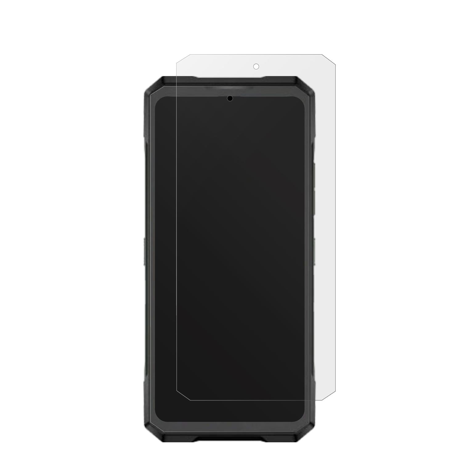 DoogeeBlade GT Play mit aufgebrachter dipos Displayschutzfolie, die lästige Fingerabdrücke minimiert