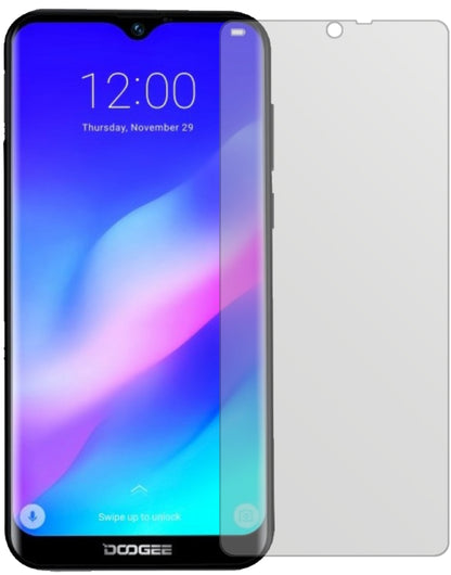 DoogeeY8 Plus (2019) mit aufgebrachter dipos Displayschutzfolie, die lästige Fingerabdrücke minimiert