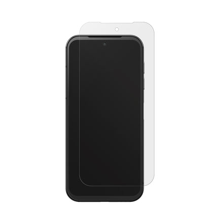 Fairphone5 mit aufgebrachter dipos Displayschutzfolie, die lästige Fingerabdrücke minimiert