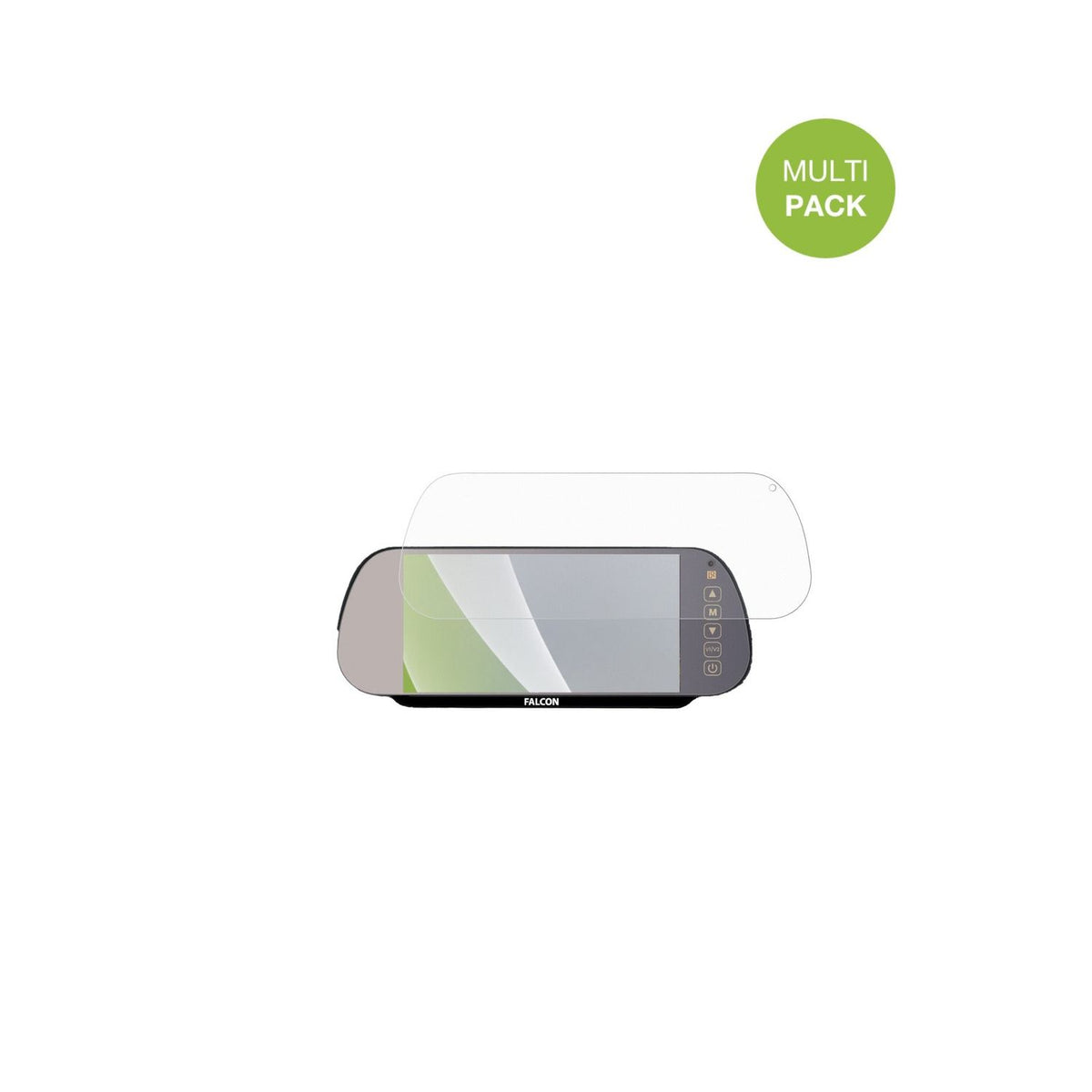 FalconMirror FN-HDMWC7 mit aufgebrachter dipos Displayschutzfolie, die lästige Fingerabdrücke minimiert
