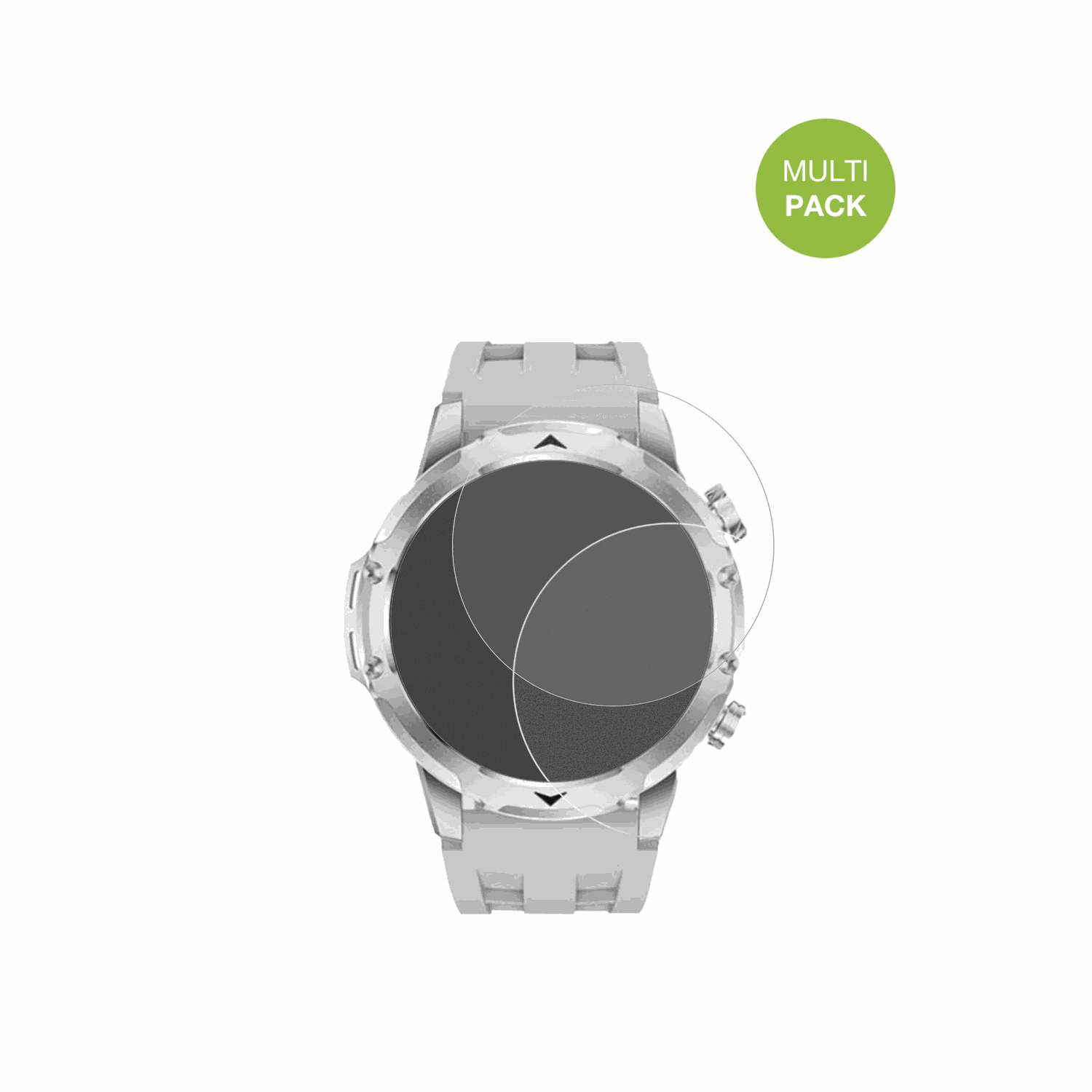 FitVigorSmartwatch 1.53 Zoll mit aufgebrachter dipos Displayschutzfolie, die lästige Fingerabdrücke minimiert
