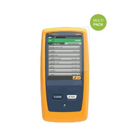 FlukeDSX8000 mit aufgebrachter dipos Displayschutzfolie, die lästige Fingerabdrücke minimiert