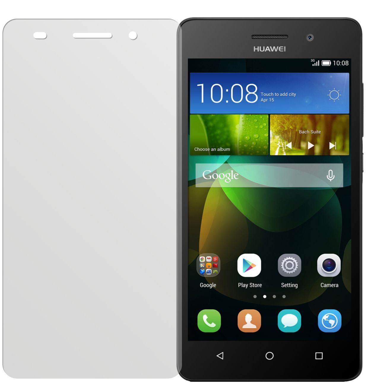 G Play MiniHuawei mit aufgebrachter dipos Displayschutzfolie, die lästige Fingerabdrücke minimiert