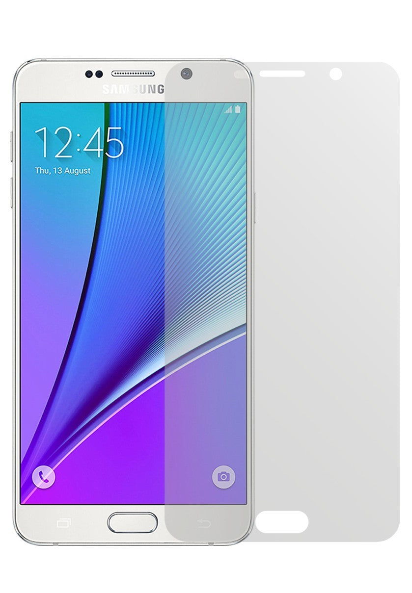 Galaxy Note 5Samsung mit aufgebrachter dipos Displayschutzfolie, die lästige Fingerabdrücke minimiert