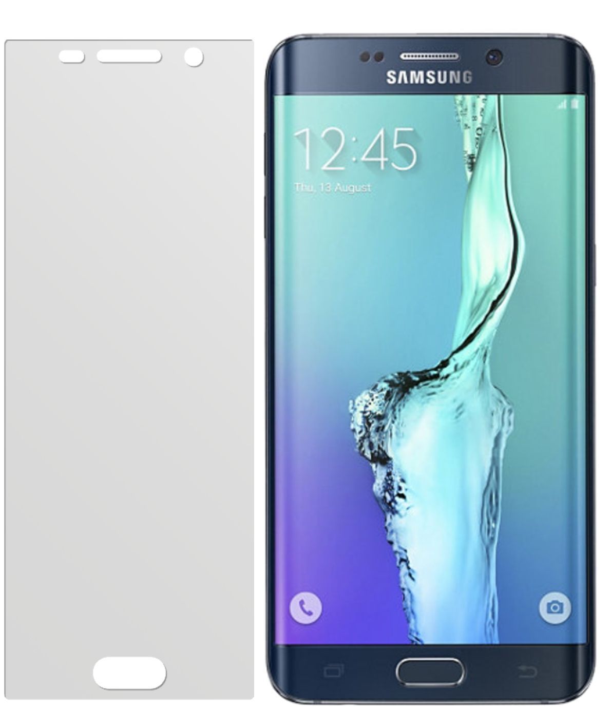 Galaxy S6 Edge PlusSamsung mit aufgebrachter dipos Displayschutzfolie, die lästige Fingerabdrücke minimiert