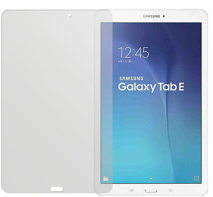 Galaxy Tab E 9.6Samsung mit aufgebrachter dipos Displayschutzfolie, die lästige Fingerabdrücke minimiert