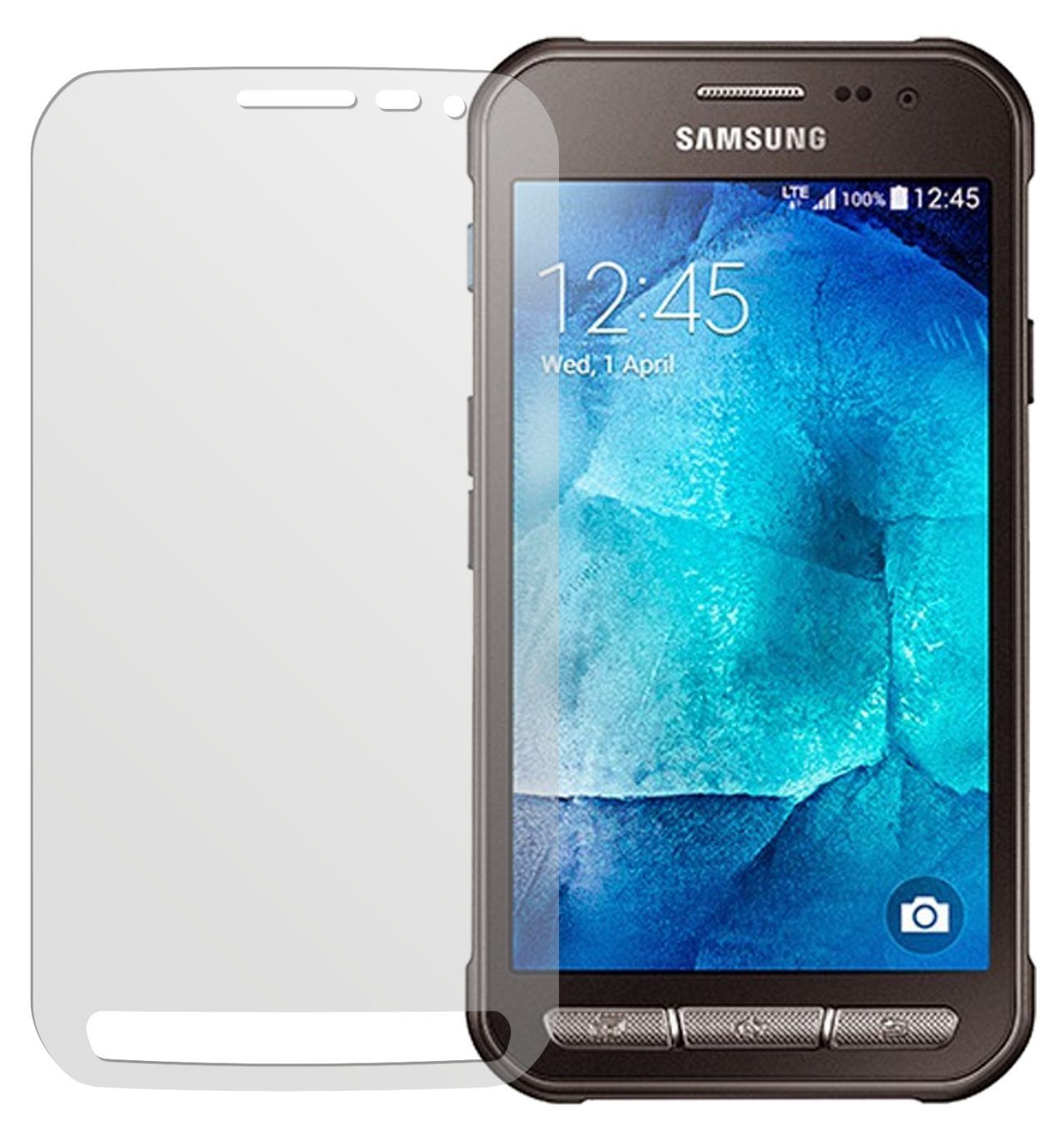 Galaxy Xcover 3Samsung mit aufgebrachter dipos Displayschutzfolie, die lästige Fingerabdrücke minimiert