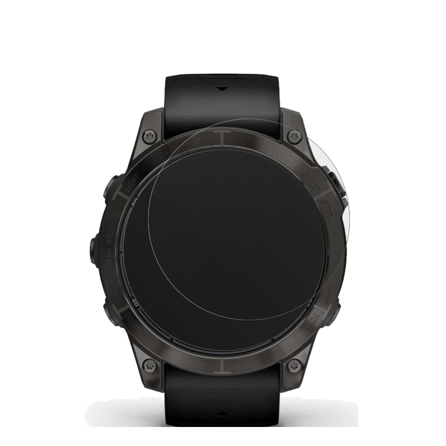 GarminFenix 7 Pro 47mm mit aufgebrachter dipos Displayschutzfolie, die lästige Fingerabdrücke minimiert