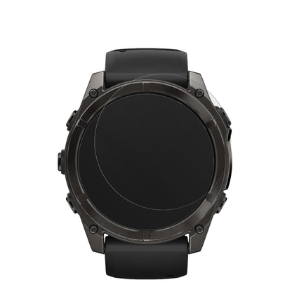 GarminFenix 7x Pro 51mm mit aufgebrachter dipos Displayschutzfolie, die lästige Fingerabdrücke minimiert