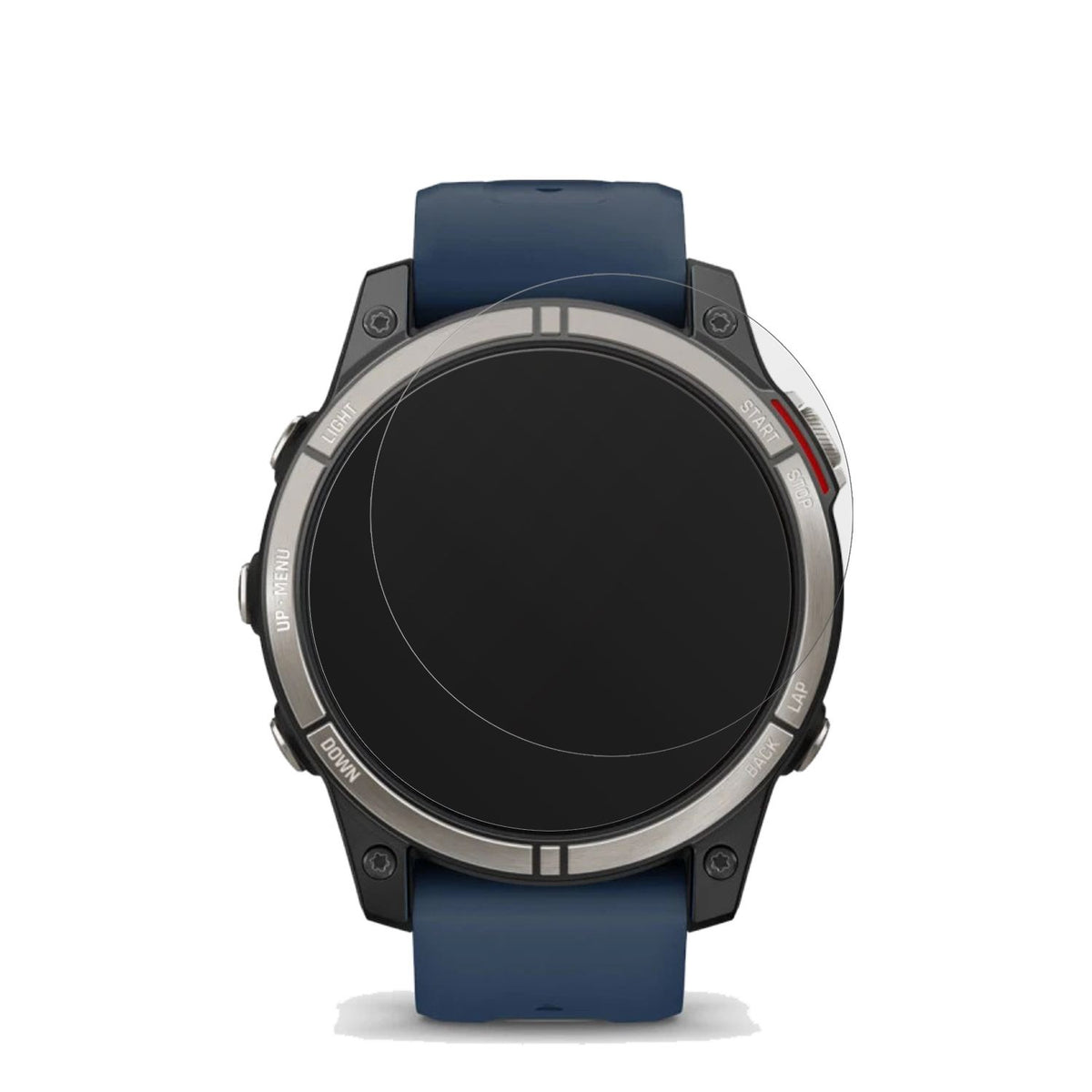 Garminquatrix 7 Pro mit aufgebrachter dipos Displayschutzfolie, die lästige Fingerabdrücke minimiert