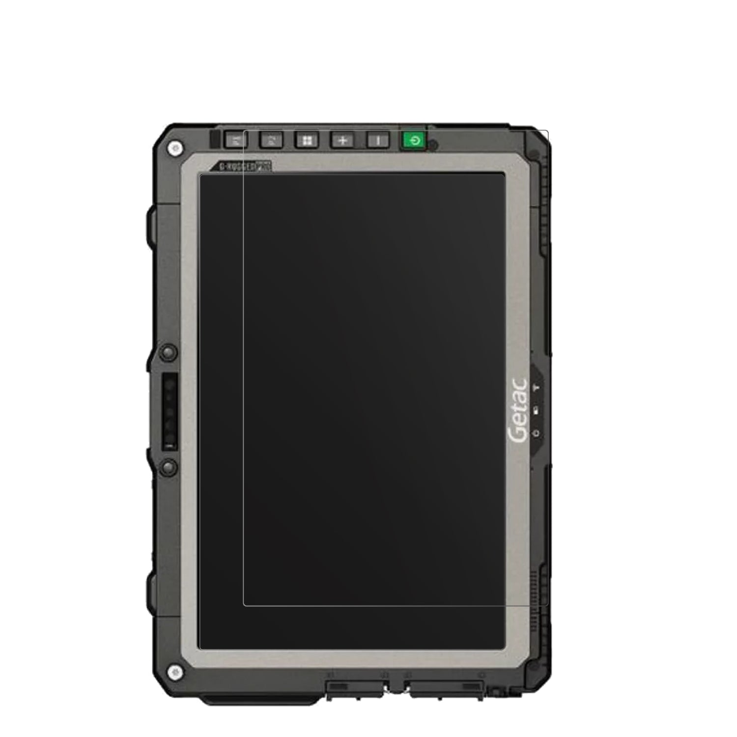 GetacUX10 G3 mit aufgebrachter dipos Displayschutzfolie, die lästige Fingerabdrücke minimiert