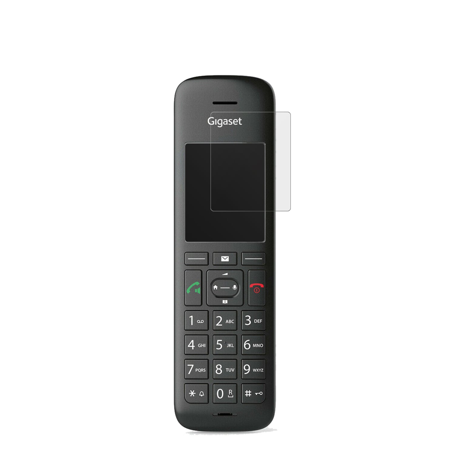 GigasetCE 575 HX mit aufgebrachter dipos Displayschutzfolie, die lästige Fingerabdrücke minimiert