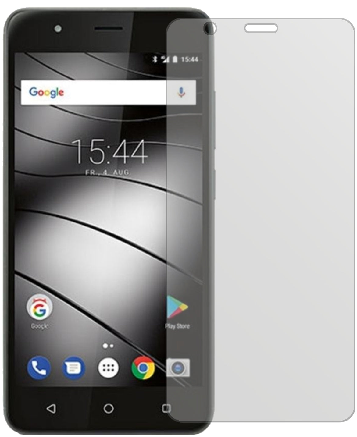 GigasetGS270 Plus mit aufgebrachter dipos Displayschutzfolie, die lästige Fingerabdrücke minimiert
