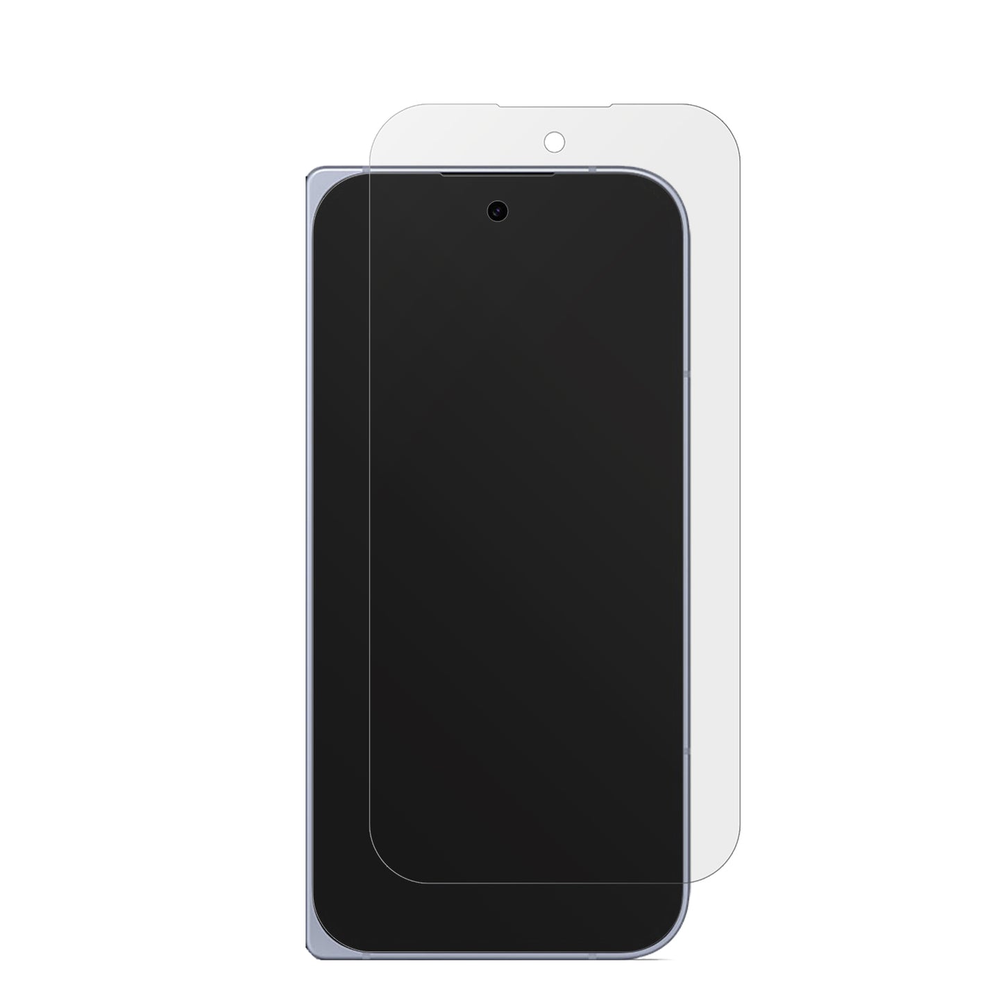 GooglePixel 10 Pro Fold Aussen-Display mit aufgebrachter dipos Displayschutzfolie, die lästige Fingerabdrücke minimiert