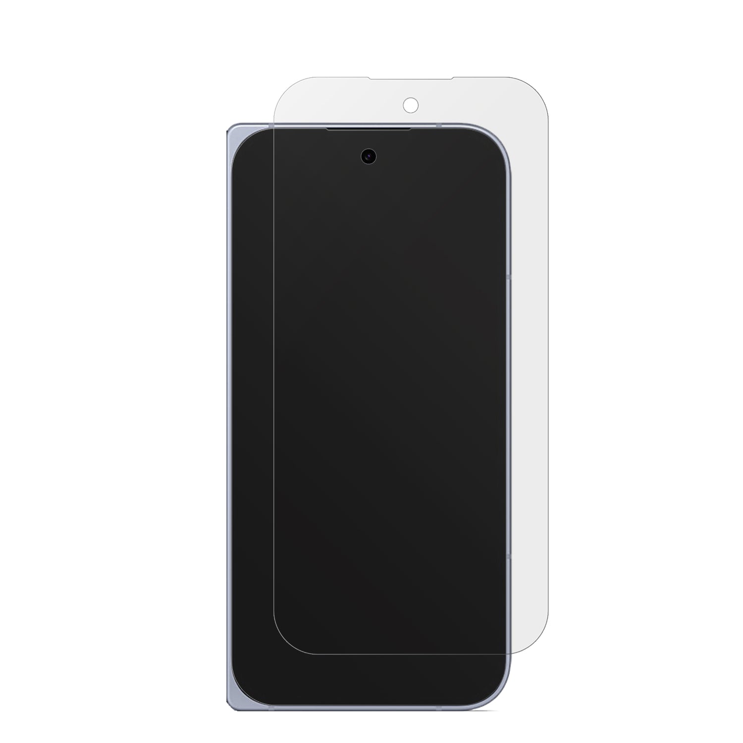 GooglePixel 10 Pro Fold Aussen-Display mit aufgebrachter dipos Displayschutzfolie, die lästige Fingerabdrücke minimiert