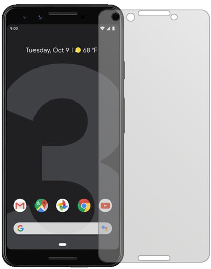 GooglePixel 3 mit aufgebrachter dipos Displayschutzfolie, die lästige Fingerabdrücke minimiert