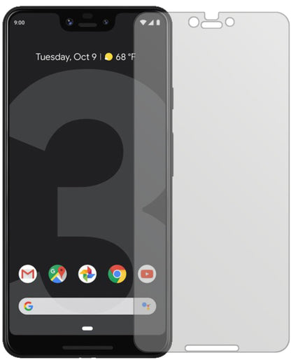 GooglePixel 3 XL mit aufgebrachter dipos Displayschutzfolie, die lästige Fingerabdrücke minimiert