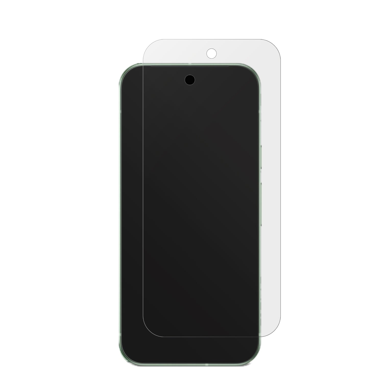GooglePixel 9 mit aufgebrachter dipos Displayschutzfolie, die lästige Fingerabdrücke minimiert